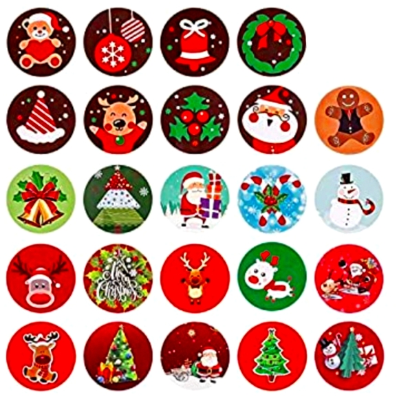 🌈🟩XMAS STICKERS 200~ASSORTED HOLIDAY - Picture 1 of 4